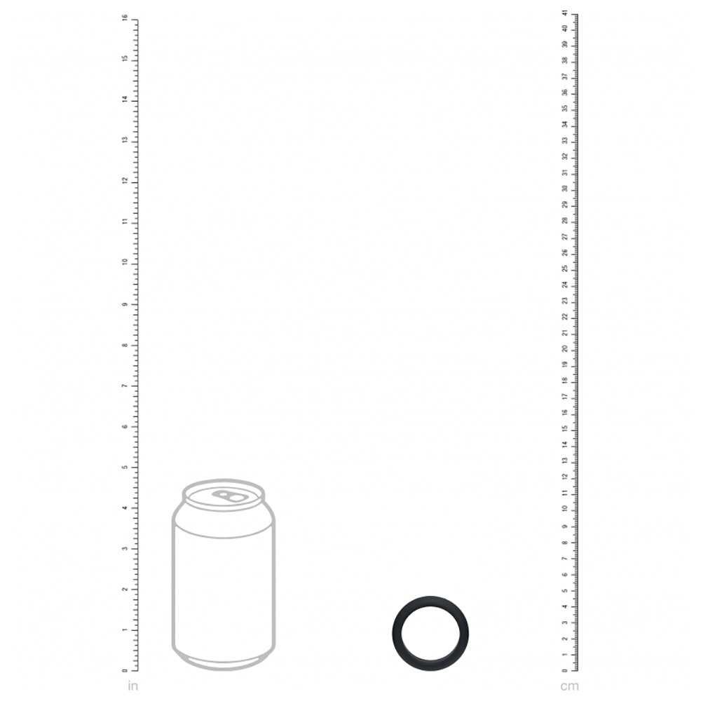 Levelz Wide O Silicone Cock Ring M 35mm Black