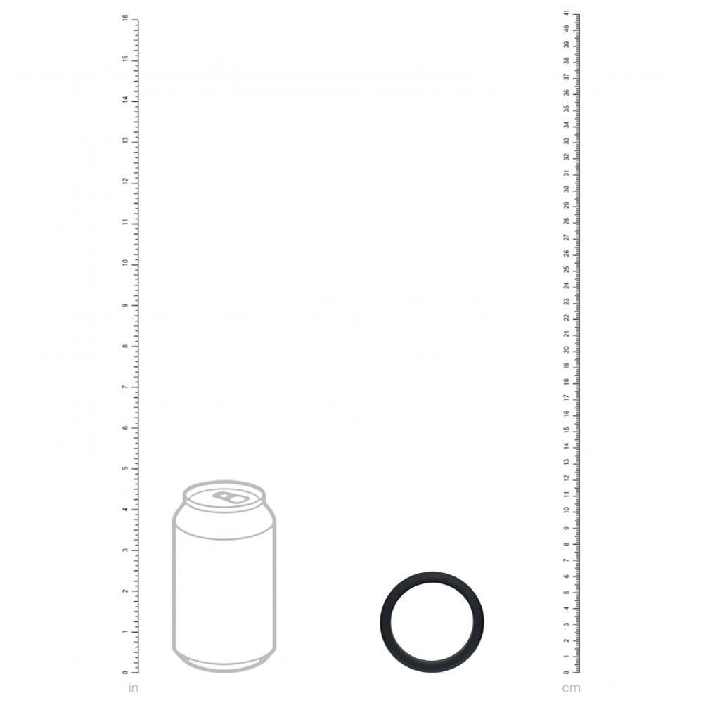 Levelz Wide O Silicone Cock Ring XL 50mm Black