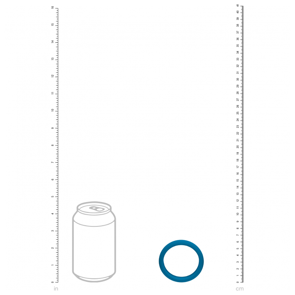 Levelz Wide O Silicone Cock Ring XL 50mm Teal