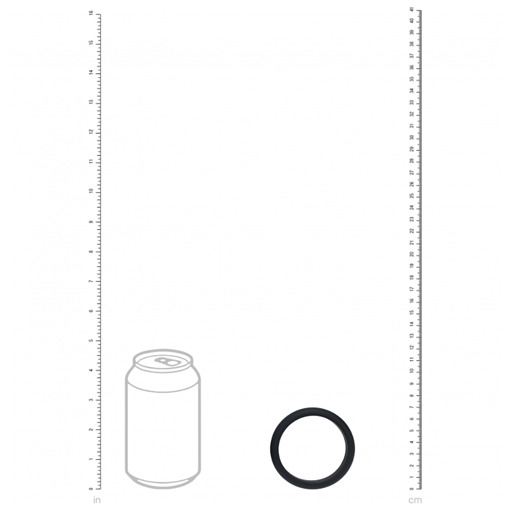Levelz Wide O Silicone Cock Ring XXL 55mm Black
