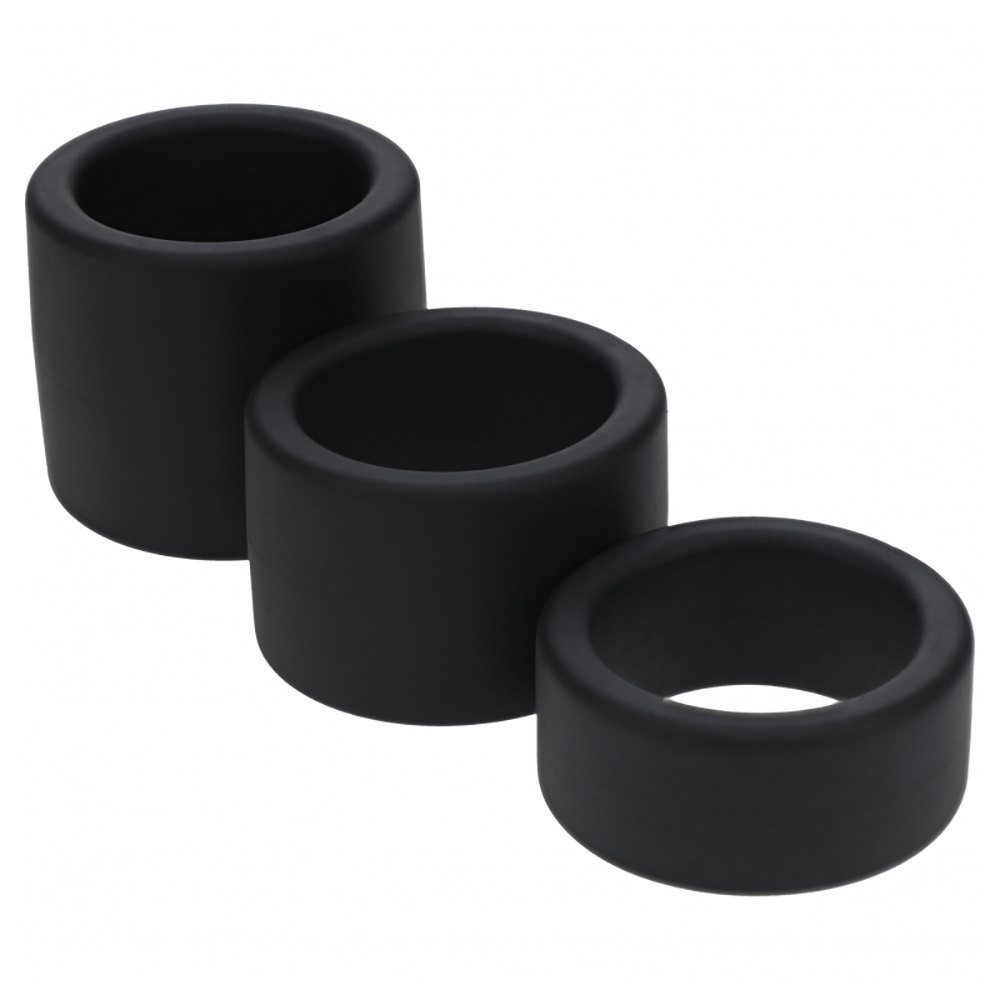 Levelz Liquid Silicone Ball Strap Set S/M/L 34mm Black