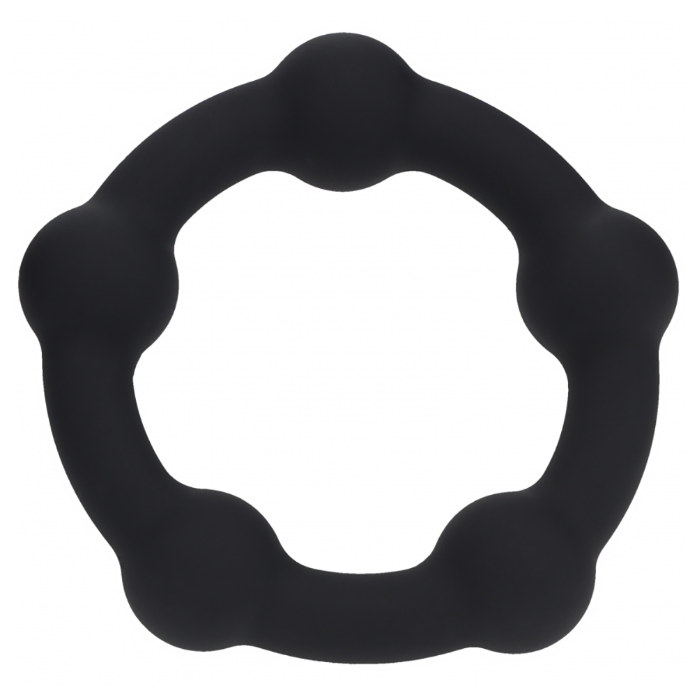 Levelz Beaded Silicone Cock Ring S 30mm Black