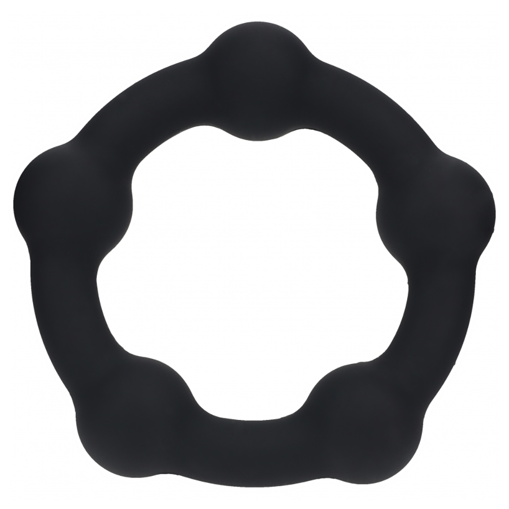 Levelz Beaded Silicone Cock Ring M 35mm Black