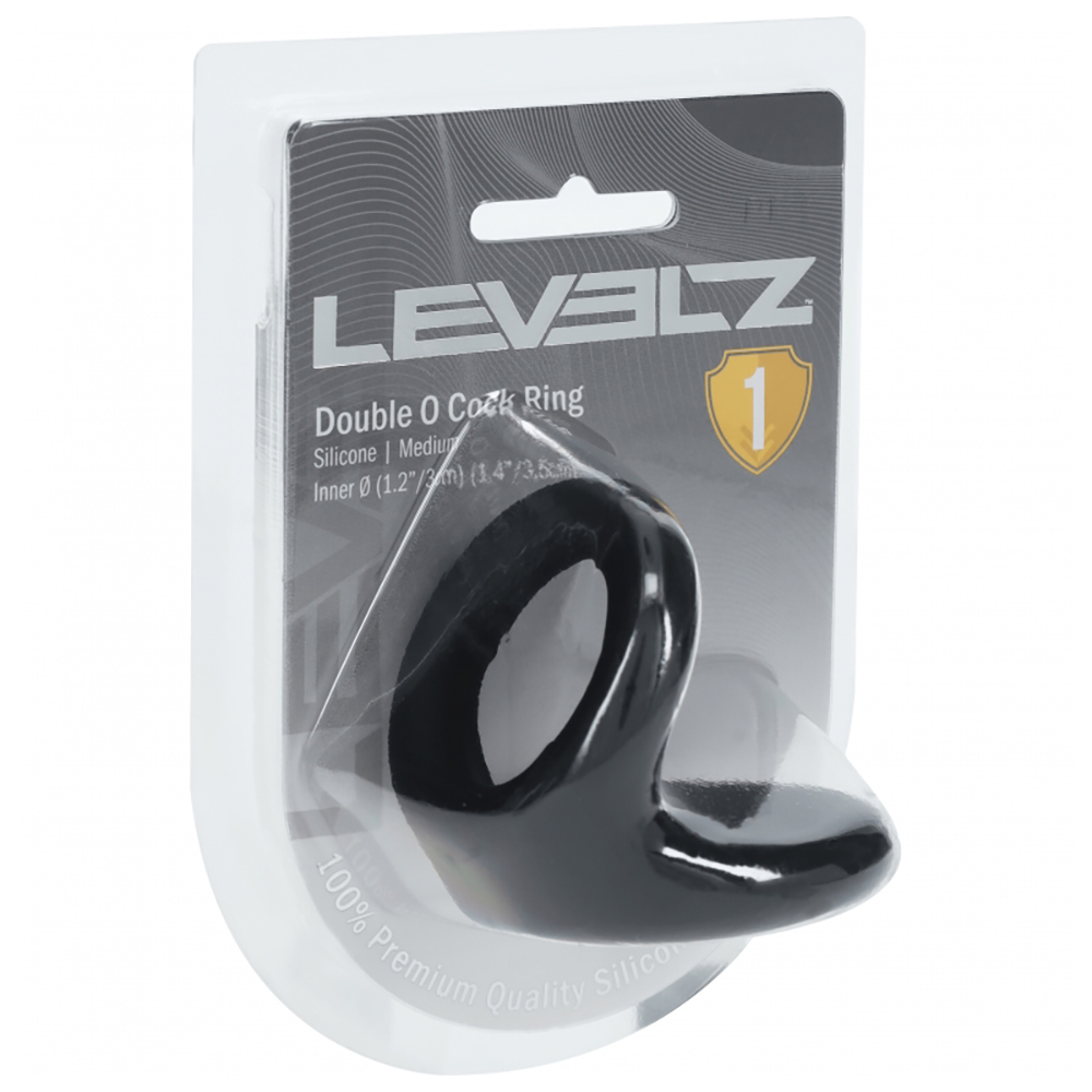 Levelz Double O Silicone Cock Ring M Black