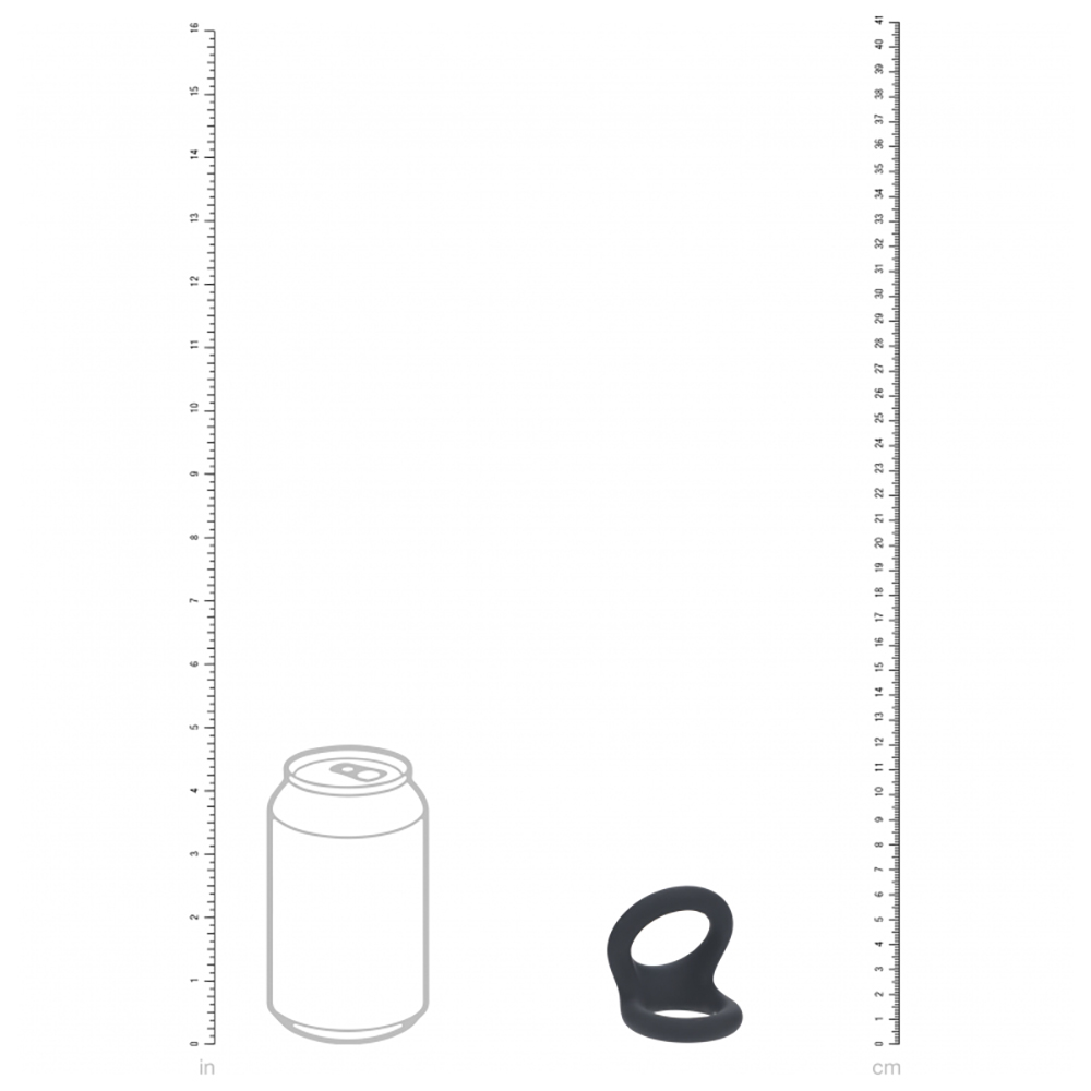 Levelz Double O Silicone Cock Ring M Black