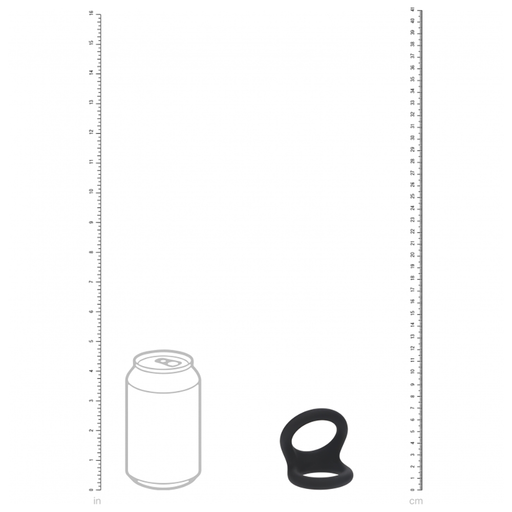 Levelz Double O Silicone Cock Ring L Black