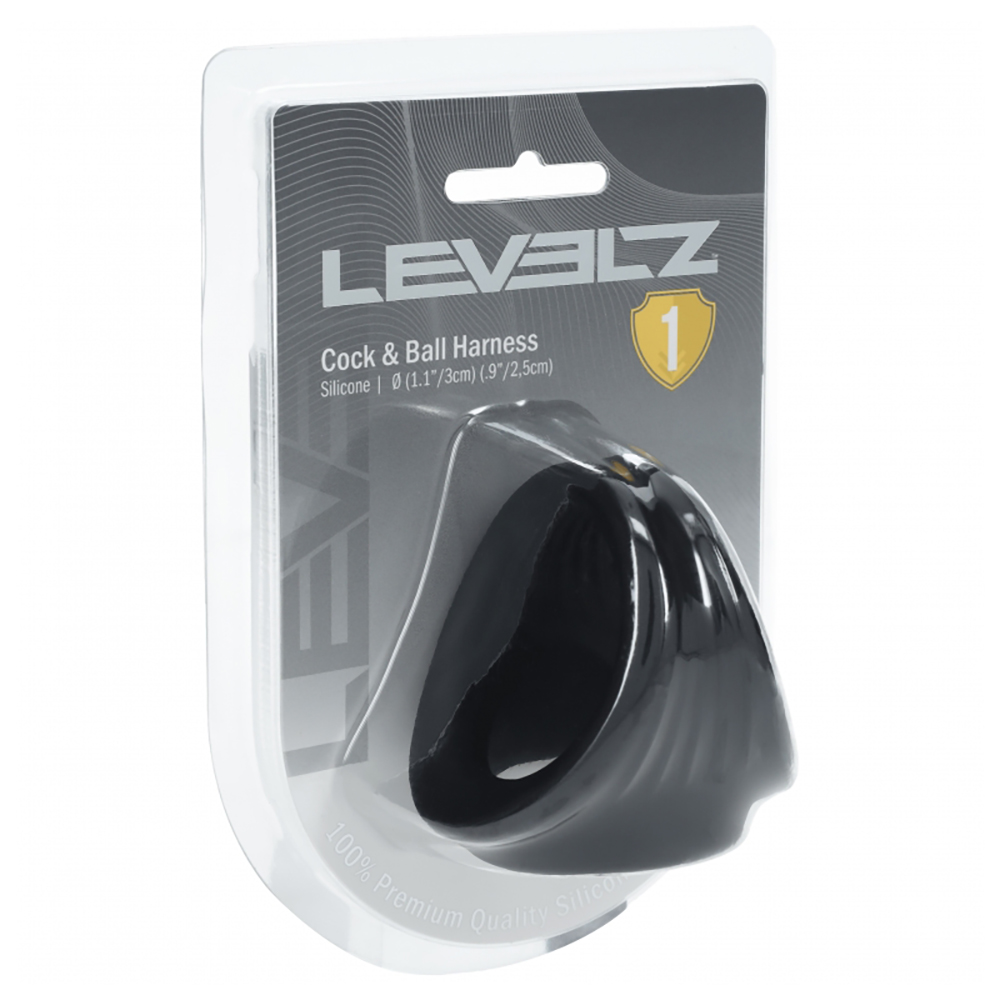 Levelz Silicone Cock & Ball Harness Black
