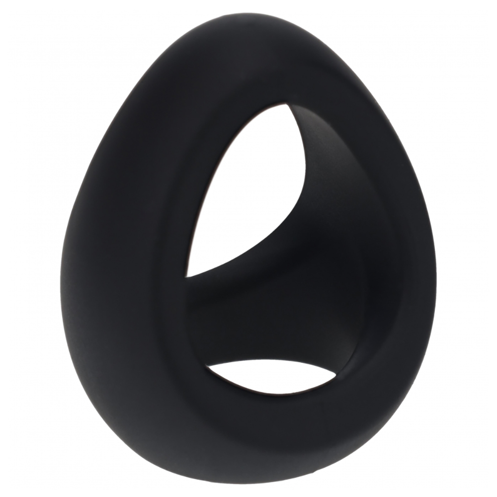 Levelz Soft Tri O Silicone Cock Ring Black