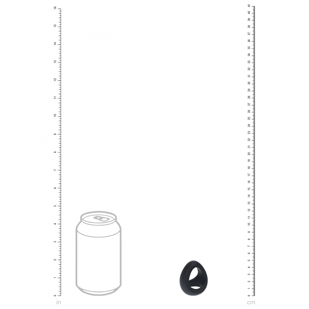 Levelz Soft Tri O Silicone Cock Ring Black