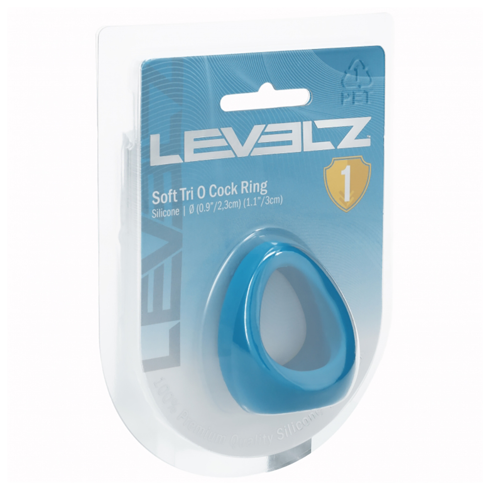 Levelz Soft Tri O Silicone Cock Ring Teal