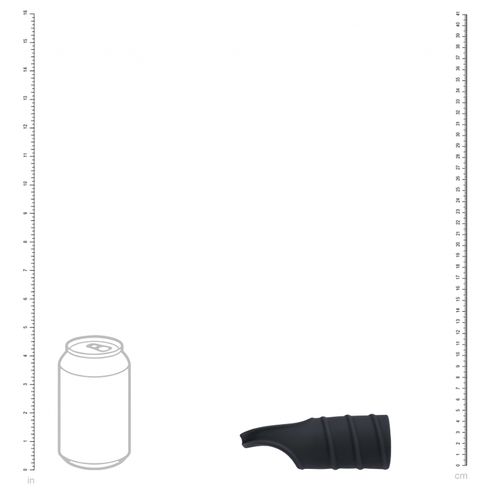 Levelz Silicone Cock Ring & Ribbed Sleeve Black