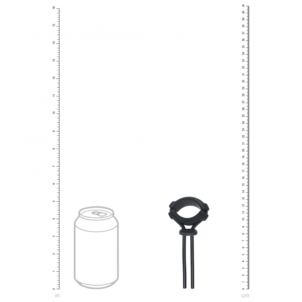 Levelz Detachable Wide Adjustable Silicone Lasso Cock Ring 5mm Black