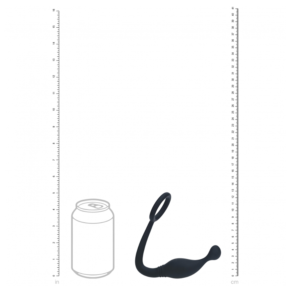 Levelz Silicone Cock Ring With Prostate Stimulator M Black