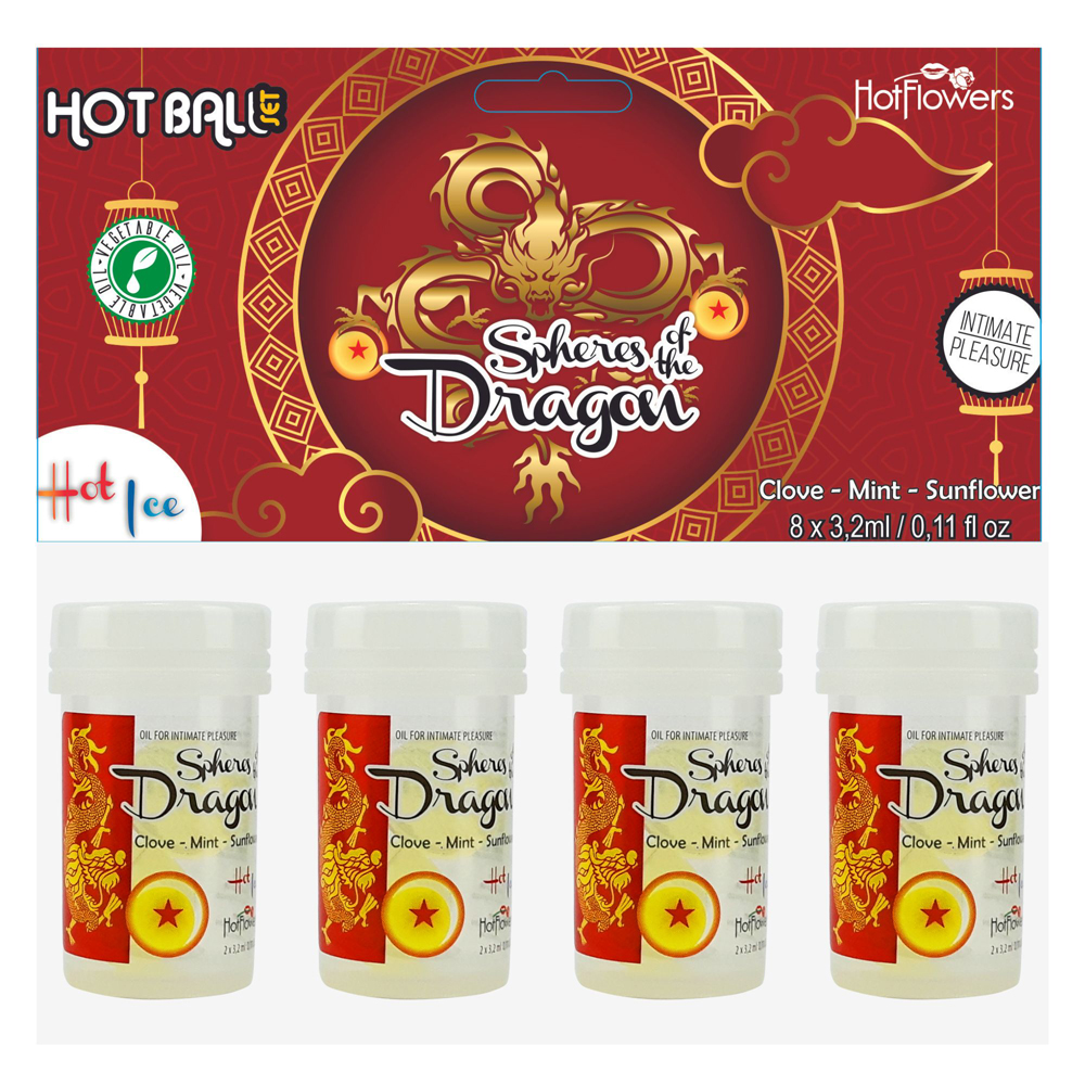 Massage Oil Hot Ball Set Sphere Of Dragon 4Pk