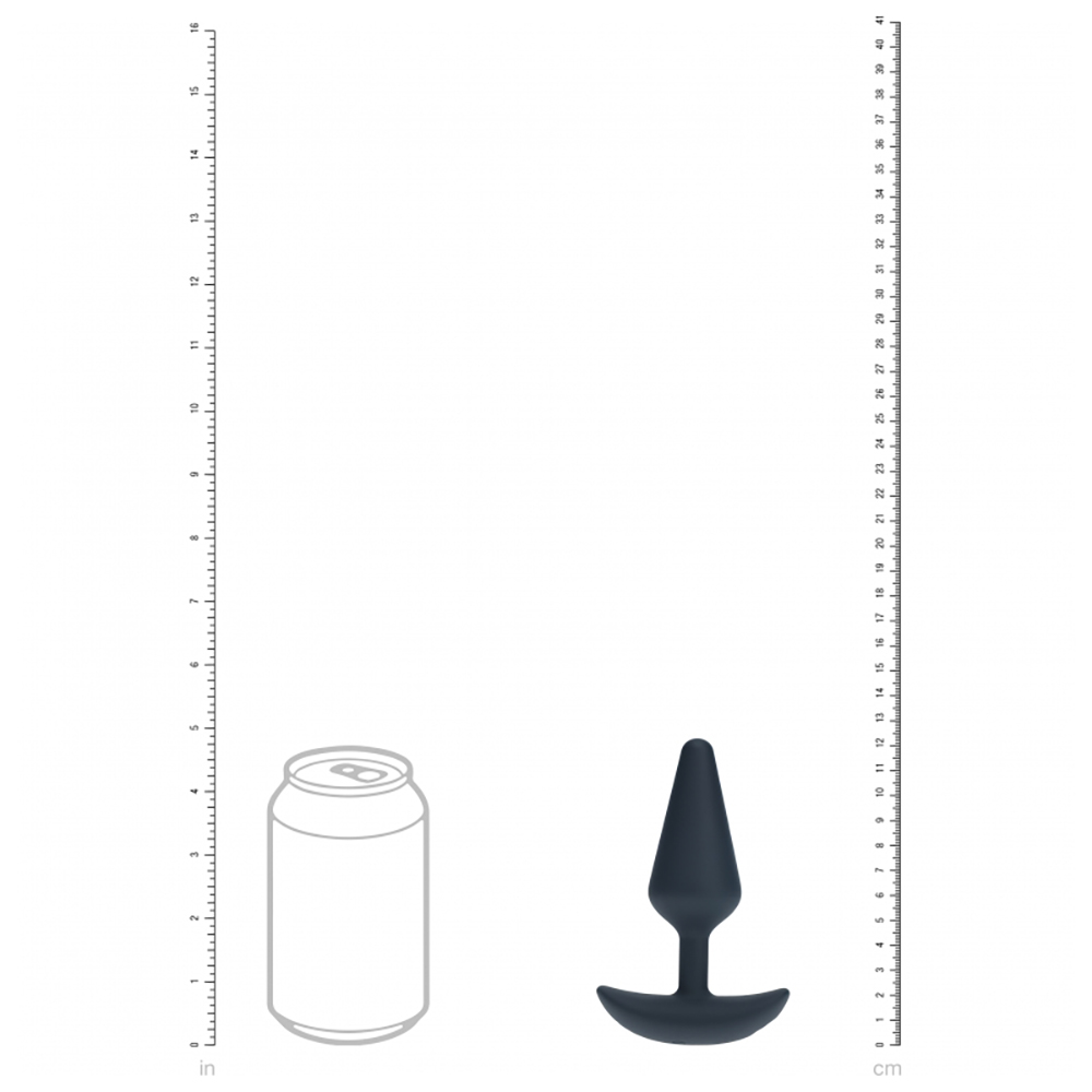 Levelz Classic Vibrating Silicone Anal Plug Medium Black