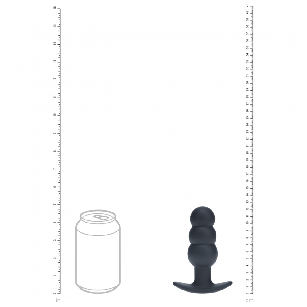 Levelz Tri Bulb Vibrating Silicone Anal Plug Black
