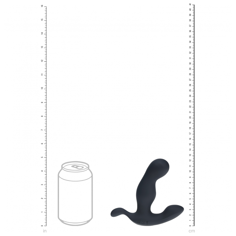 Levelz Heating & Vibrating Silicone Prostate Stimulator Black