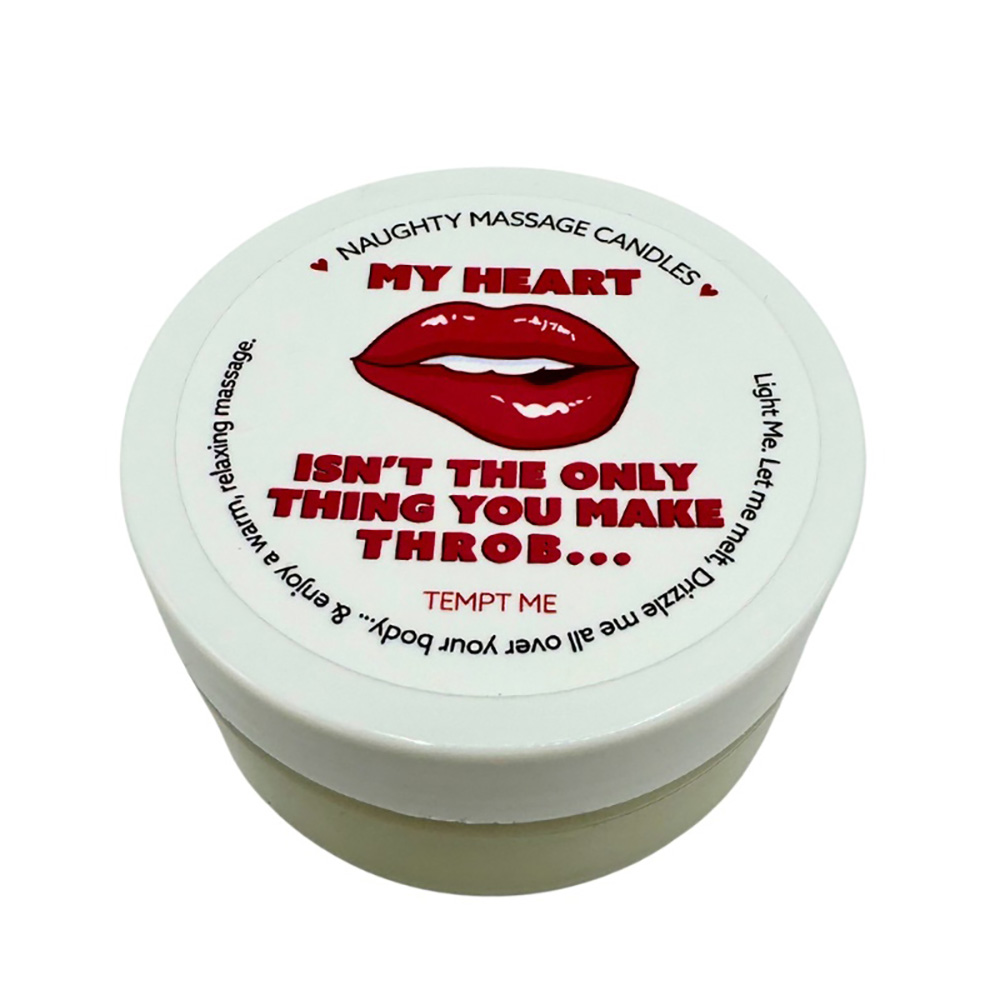 Naughty Notes My Heart Isn't The Only Thing You Make Throb Candle 1.7 oz.