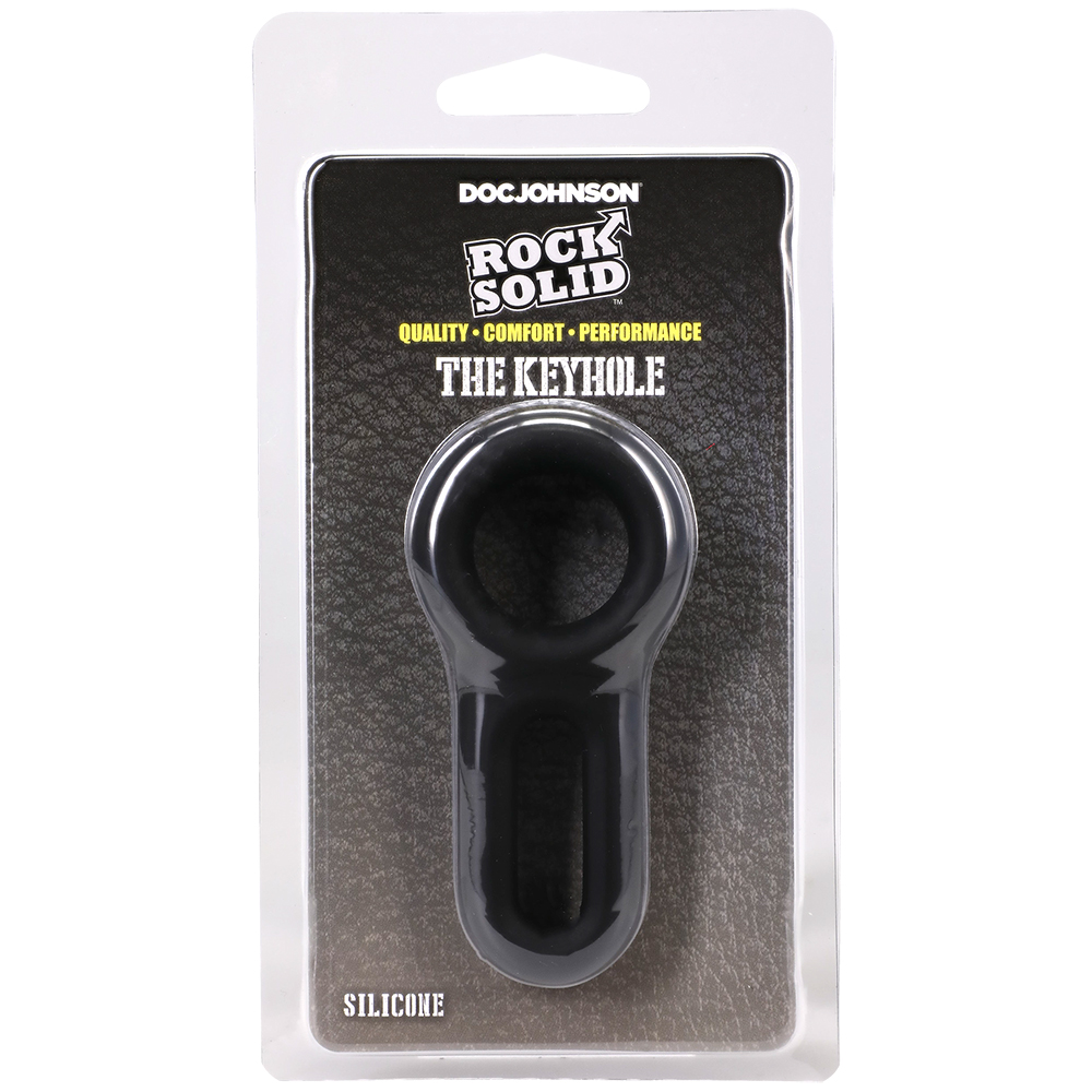 Rock Solid The Keyhole Silicone C-Ring Black