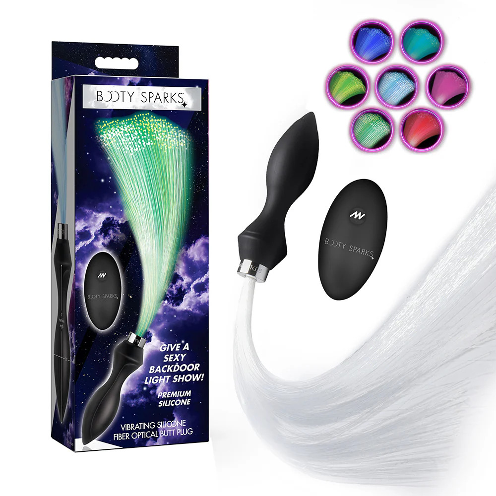 Booty Sparks Vibrating Silicone Optical Fiber Butt Plug