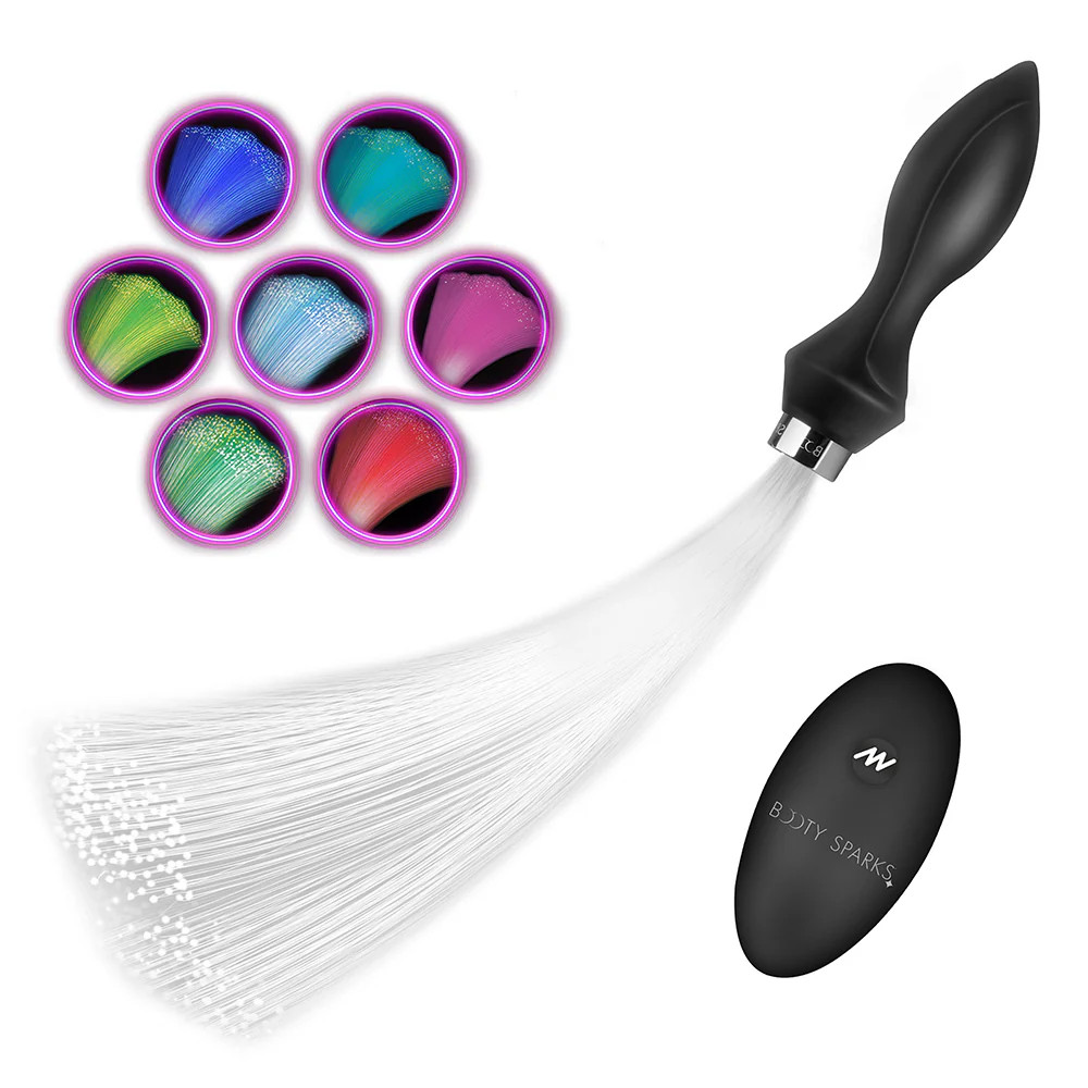 Booty Sparks Vibrating Silicone Optical Fiber Butt Plug