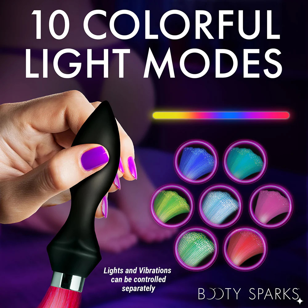 Booty Sparks Vibrating Silicone Optical Fiber Butt Plug