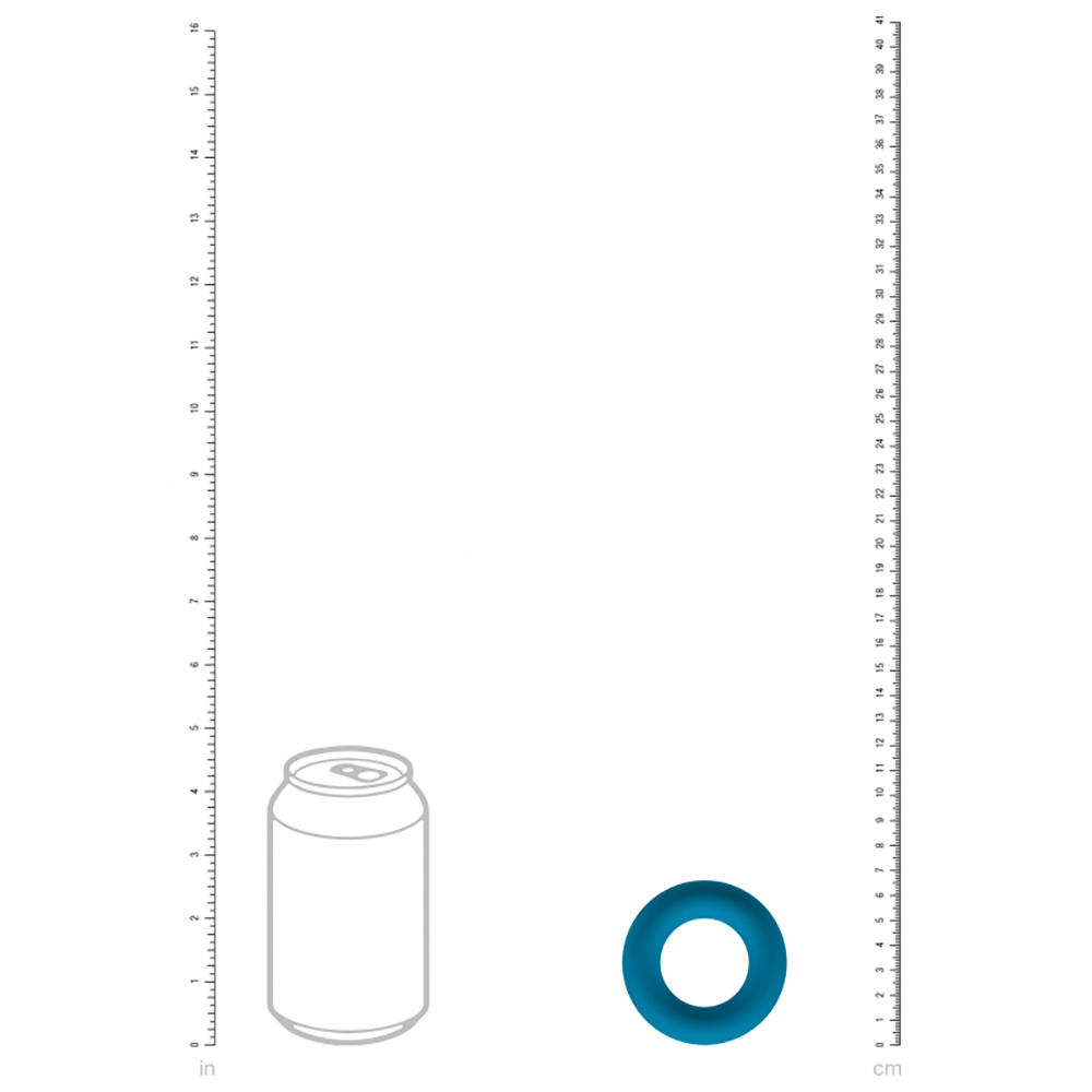 Levelz Liquid Silicone Cock Ring L Teal