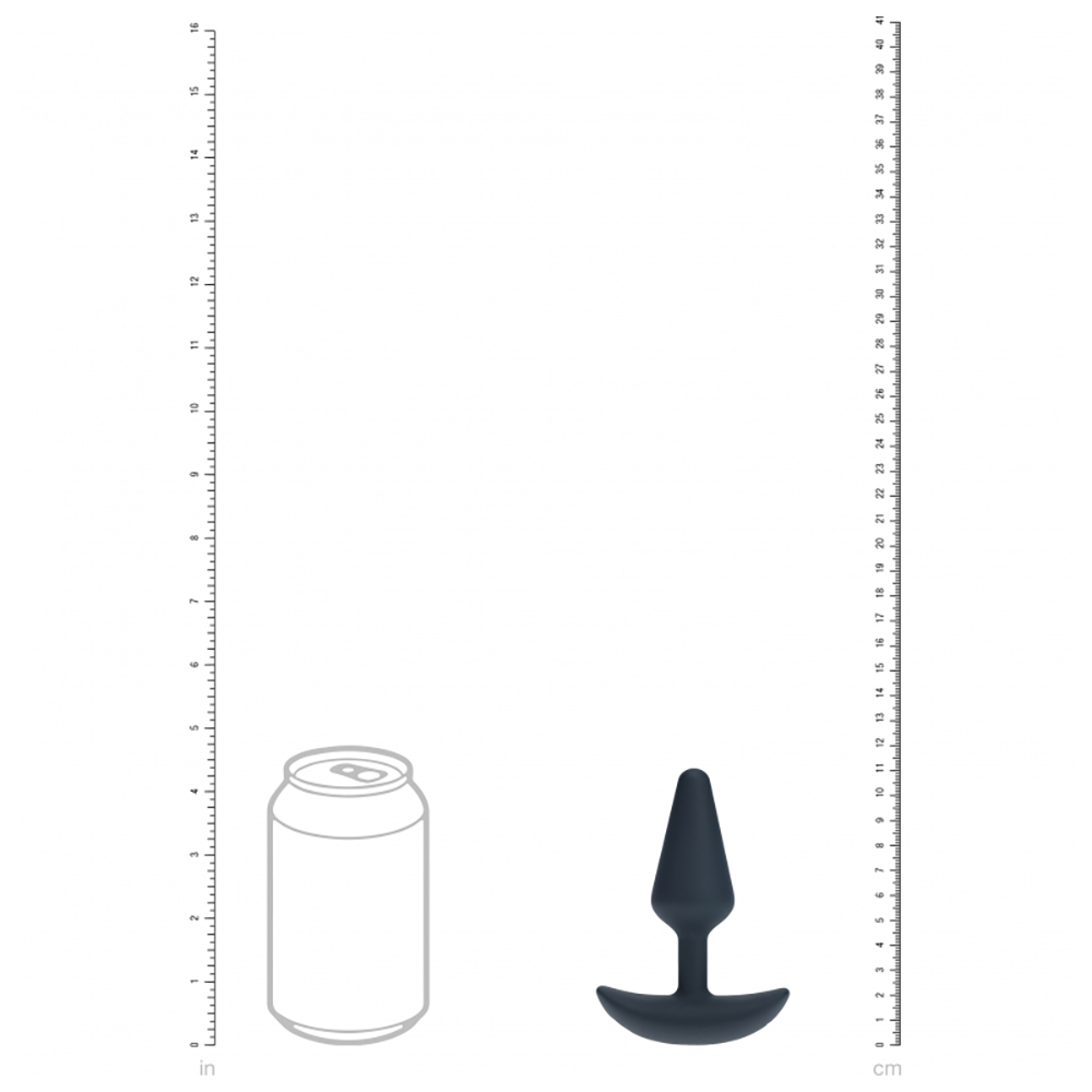 Levelz Classic Vibrating Silicone Anal Plug Small Black