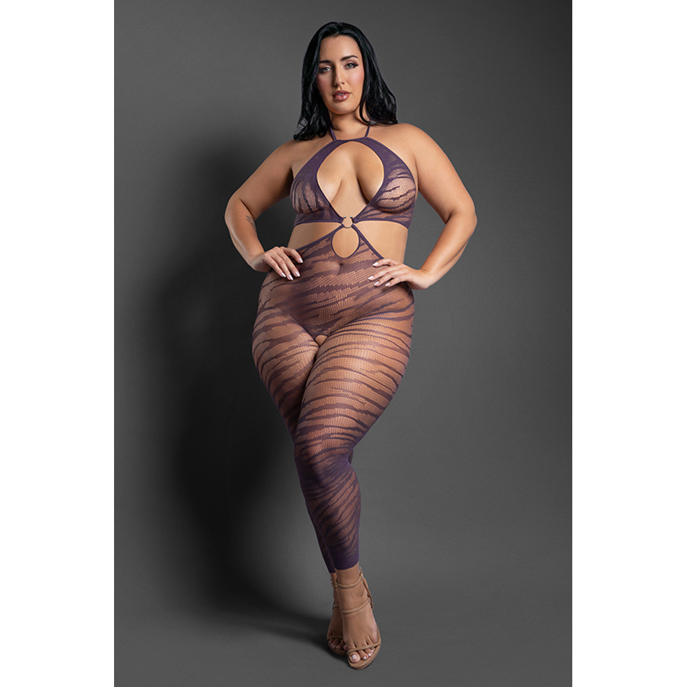 Set Me Free Footless Open Crotch Bodystocking Queen Size