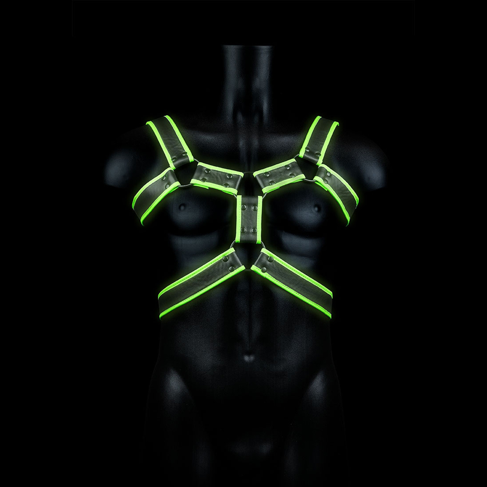 Ouch! Body Harness Glow In The Dark S/M