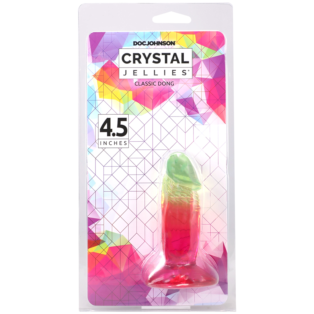 Crystal Jellies 4.5 Inch Dong Rainbow
