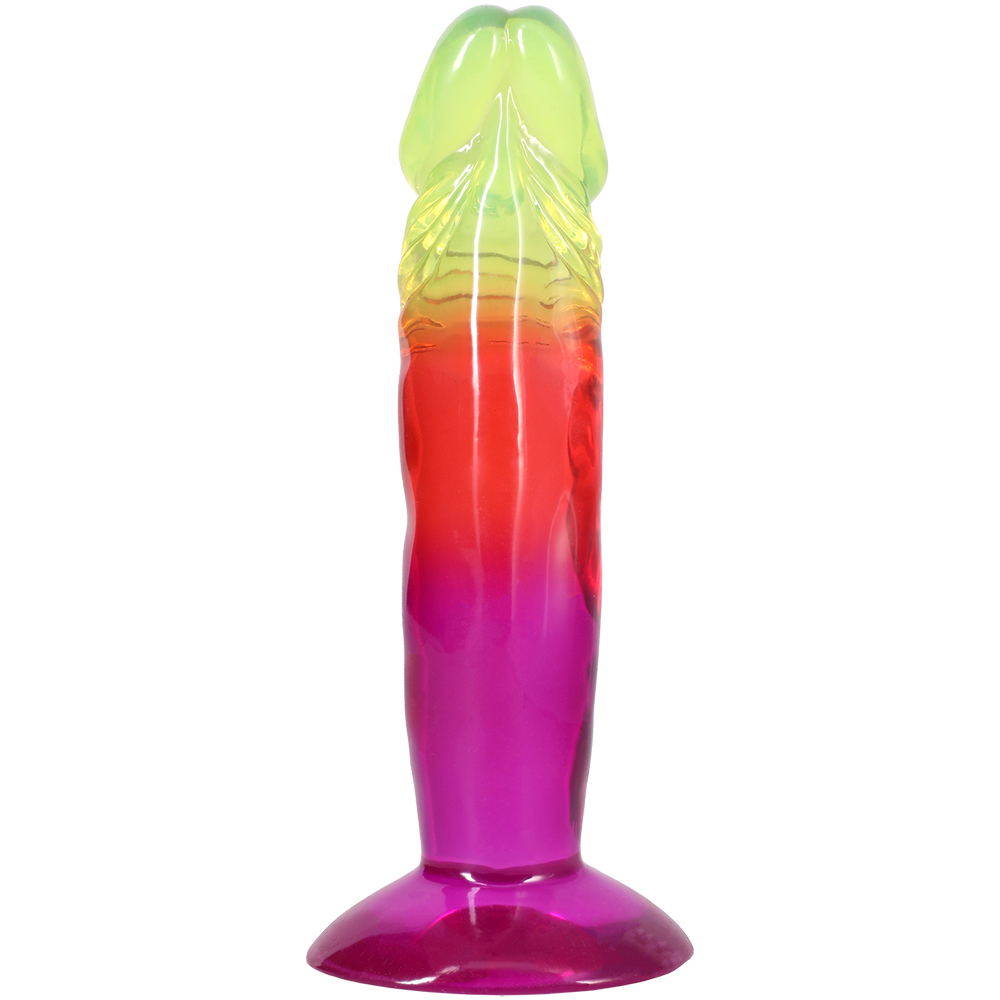 Crystal Jellies 6.5 Inch Dong Rainbow