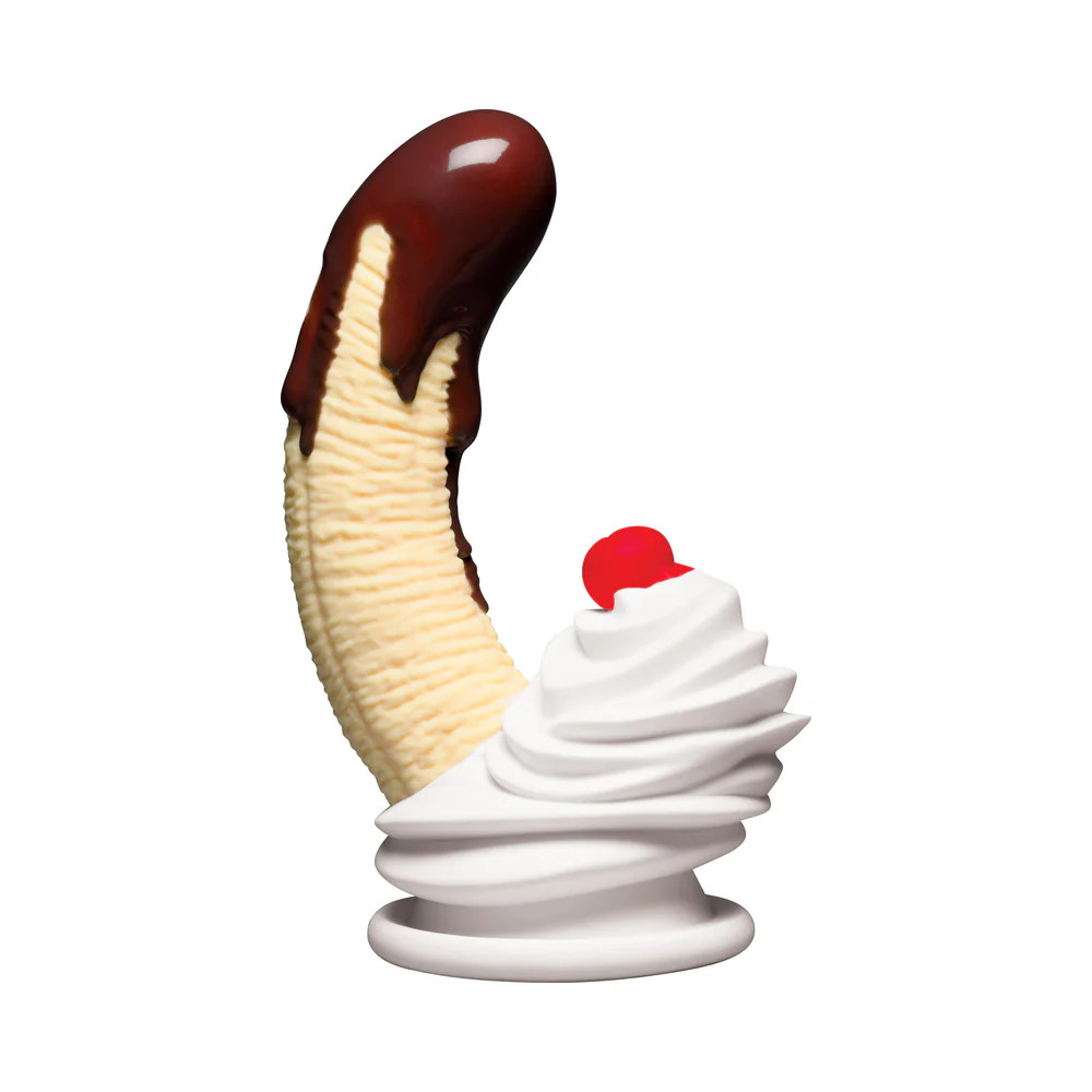 Simply Sweet Chocolate Dipped Banana Split Premium Silicone Dildo