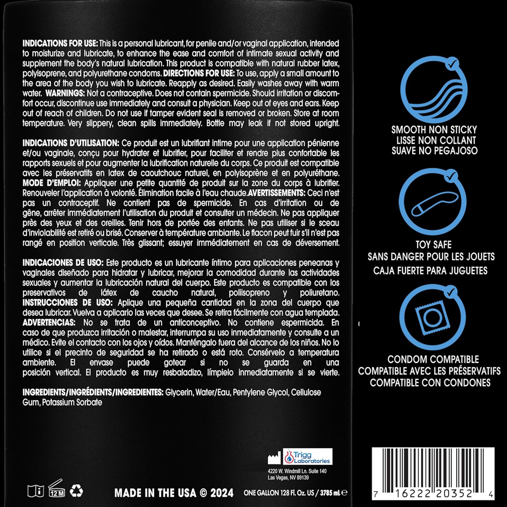Wet Original Water Based Lubricant 128 Oz