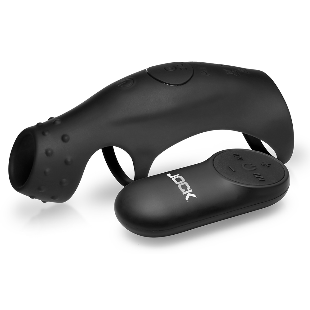 Jock Enhancers Rush Vibrating Penis Sleeve C-Ring W/ Remote