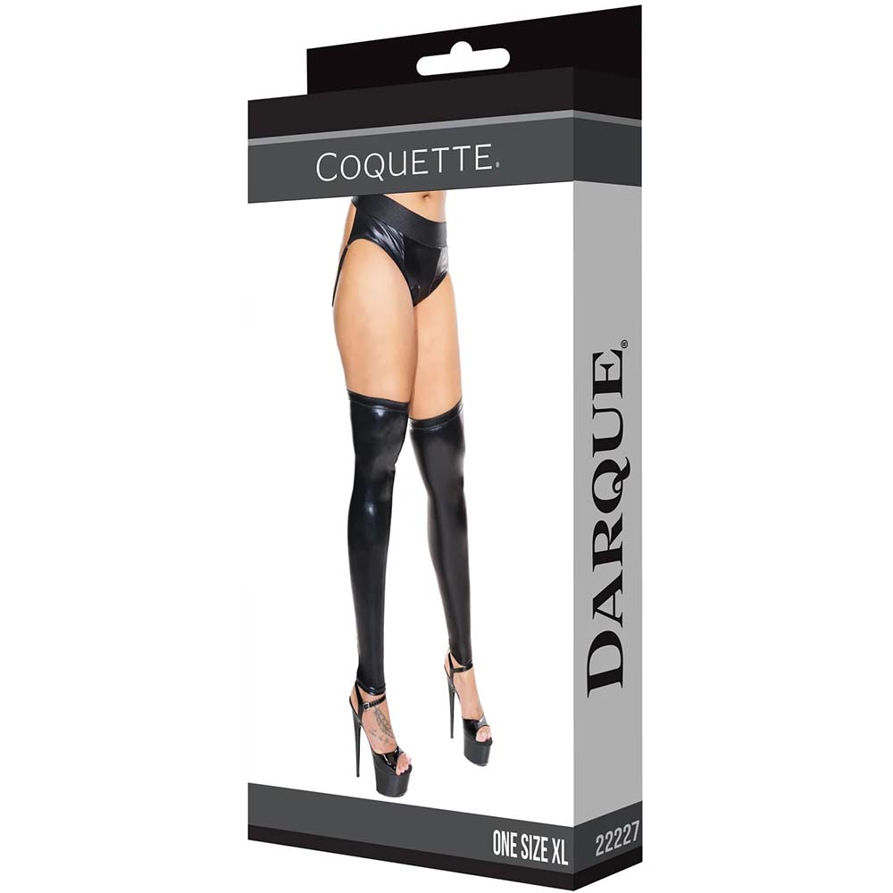 Coquette Footless Stockings Black XL