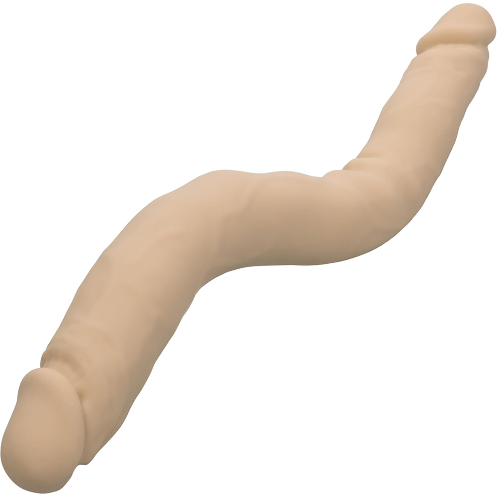Silicone Studs Bend And Hold Dual Dong 16" Ivory