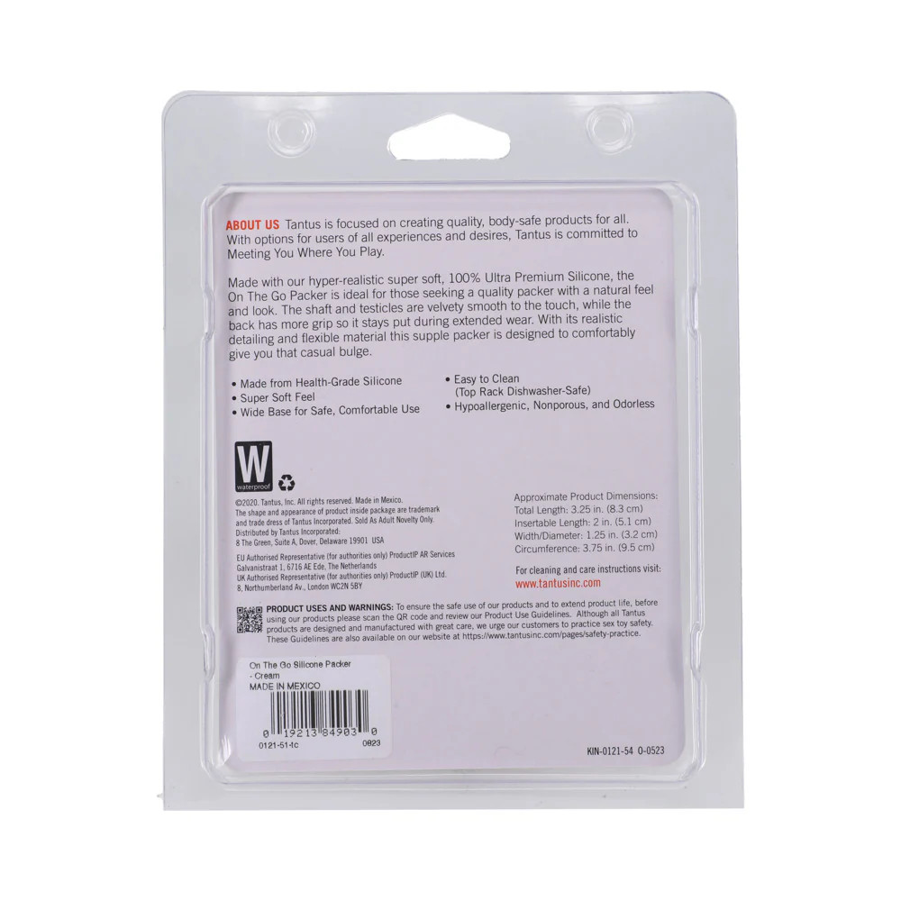 Tantus On The Go Silicone Packer Cream (Clamshell)