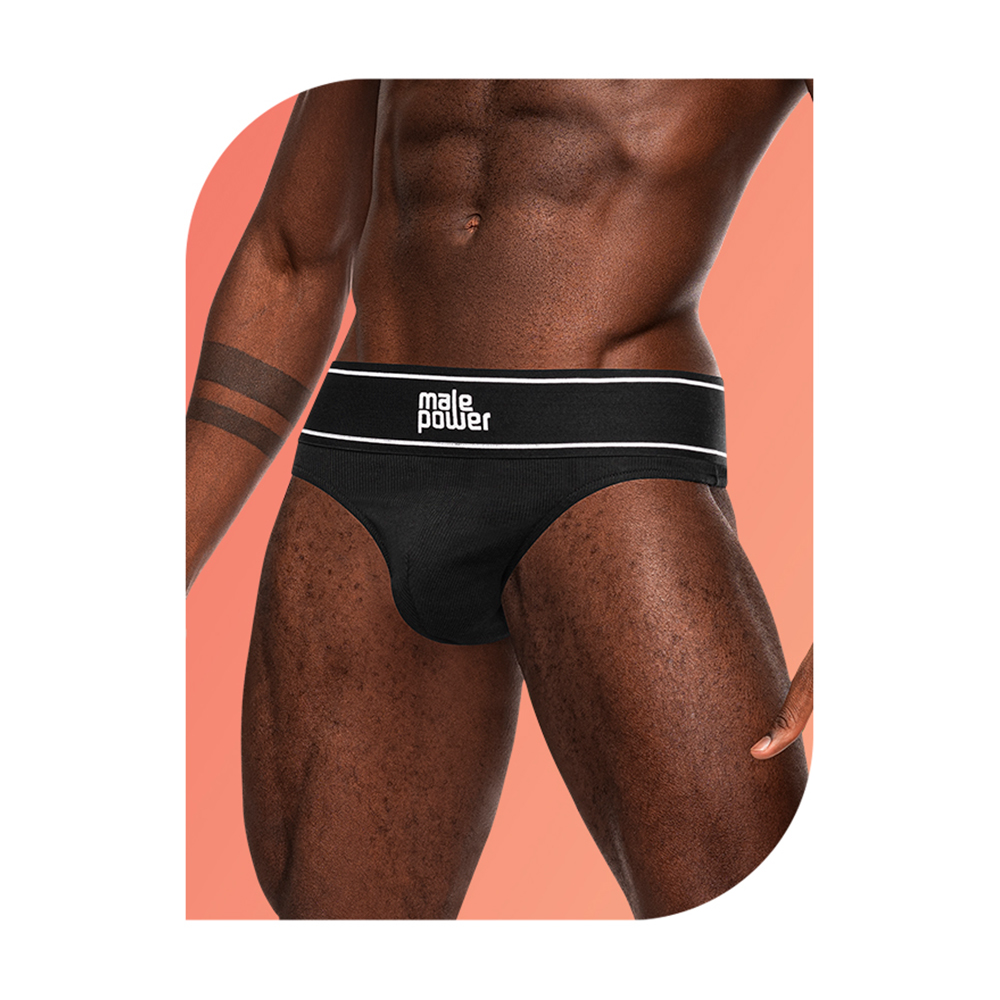 Wow Modal Rib Bong Thong Black L/XL