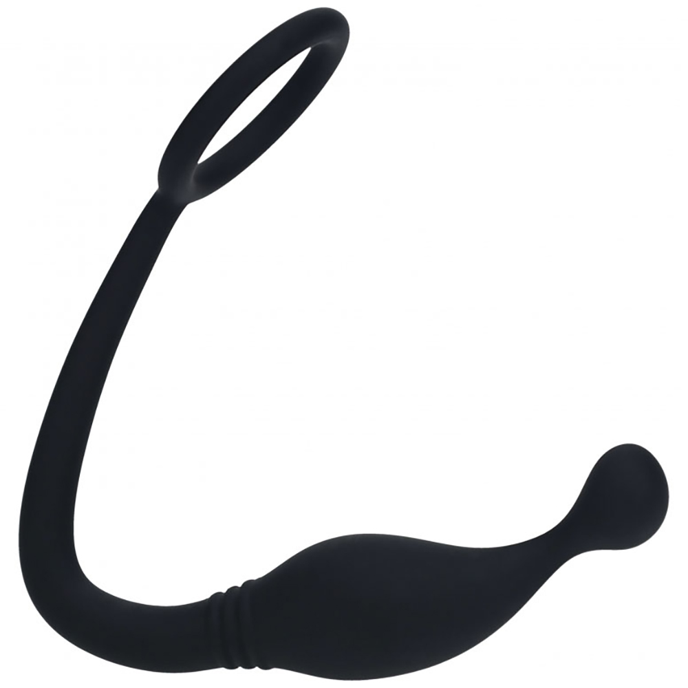 Levelz Silicone Cock Ring With Prostate Stimulator S Black