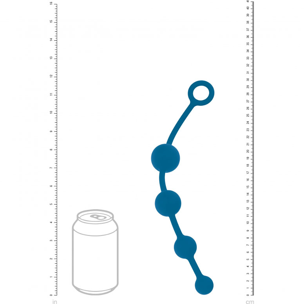 Levelz Curved Silicone Anal Beads Teal