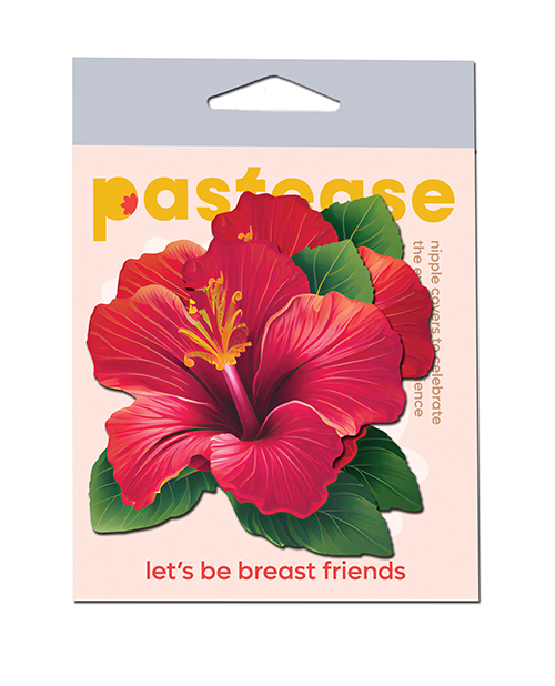 Pastease Tropical Vibrant Hawaiian Hibiscus Botanical Flower - Red O/S