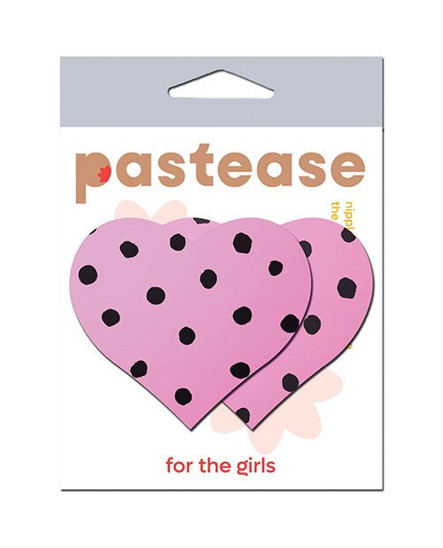 Pastease Heart w/Polka Dot - Pink/Black O/S