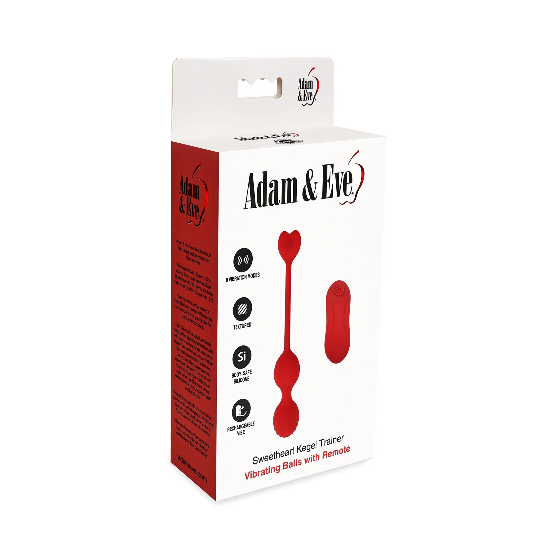 Adam & Eve Sweetheart Kegel Trainer Vibrating Balls with Remote