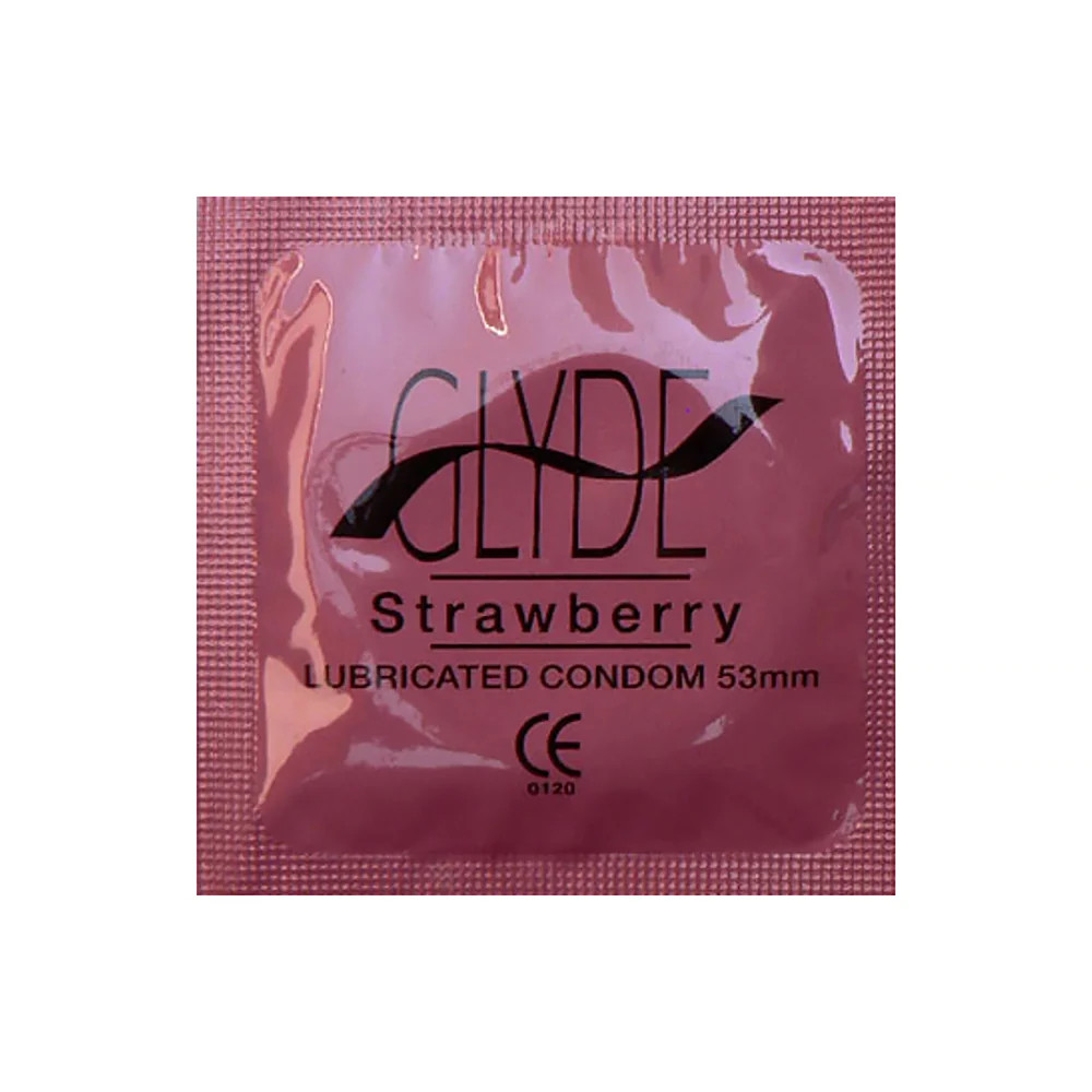 GLYDE Ultrathin Latex Condom Strawberry Flavored 12-Count