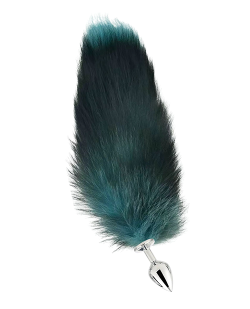Fox Tail Medium Plug - Teal
