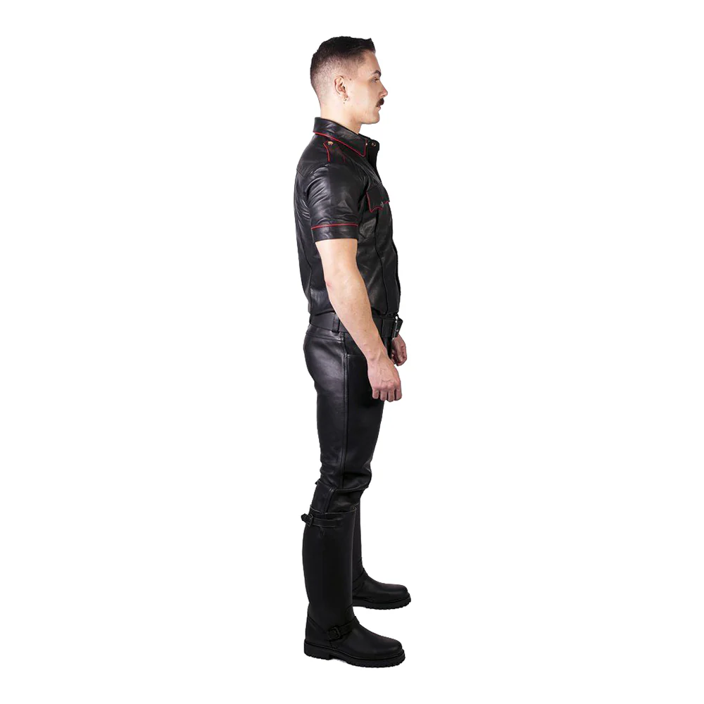Prowler RED Leather Jeans Black 33 in.