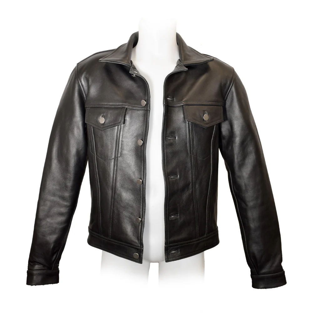 Prowler RED Leather Trucker Jacket M