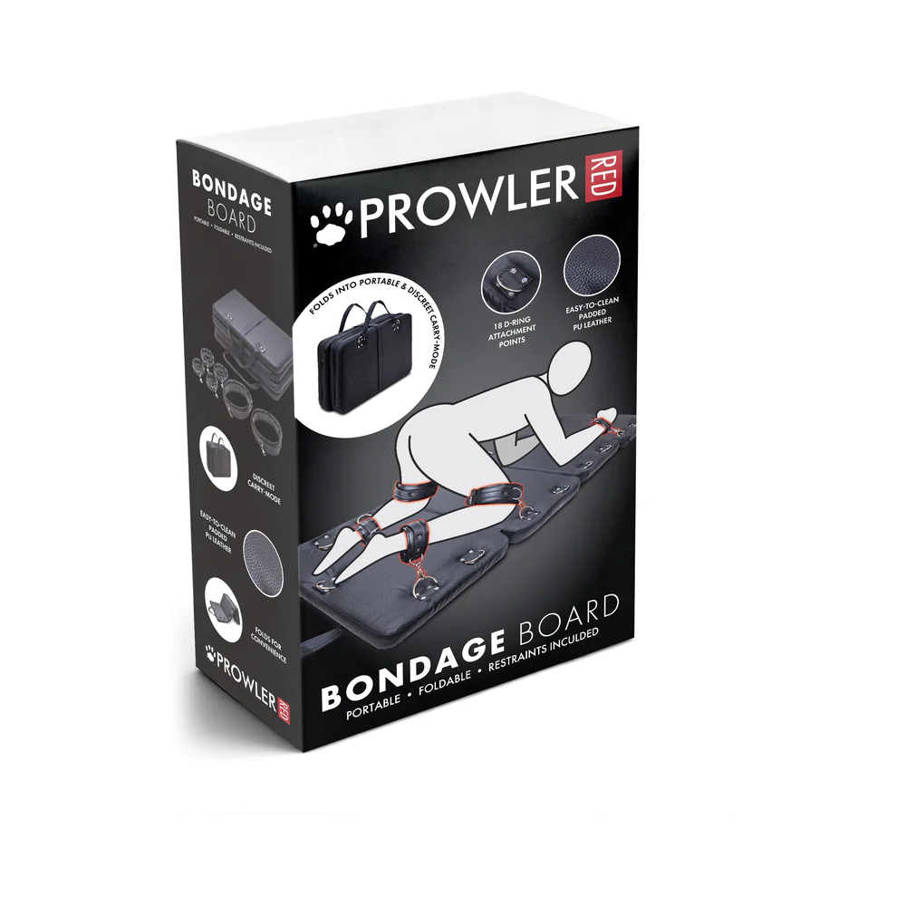 Prowler RED Bondage Board with Restraints