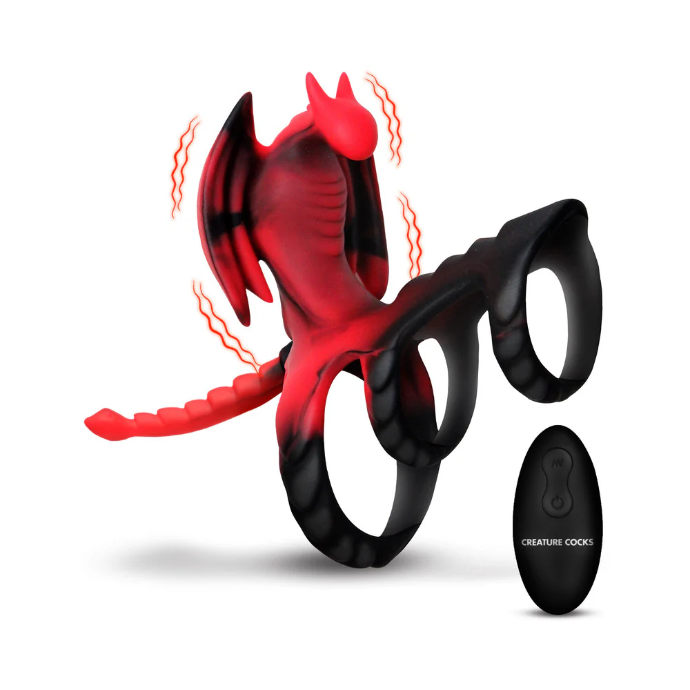Creature Cocks Dragon Flight Vibrating Silicone Cock Ring